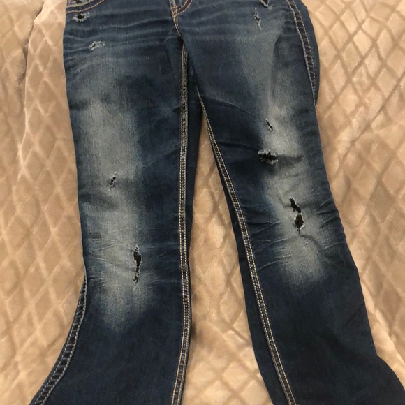 Silver Boot Cut Jeans - Picture 4 of 4
